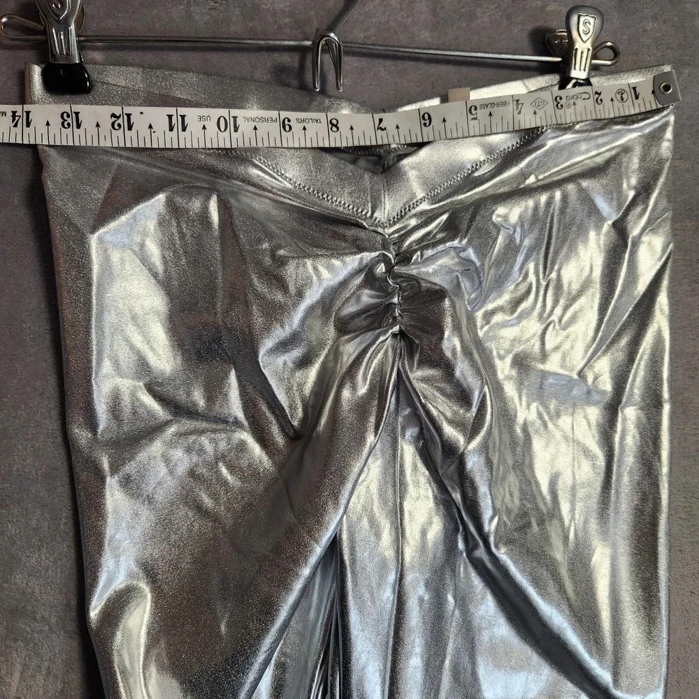 New SKIMS Metallic Swim V Waist Pant Nickel Size M NWT Medium Silver SO-PNT-2806